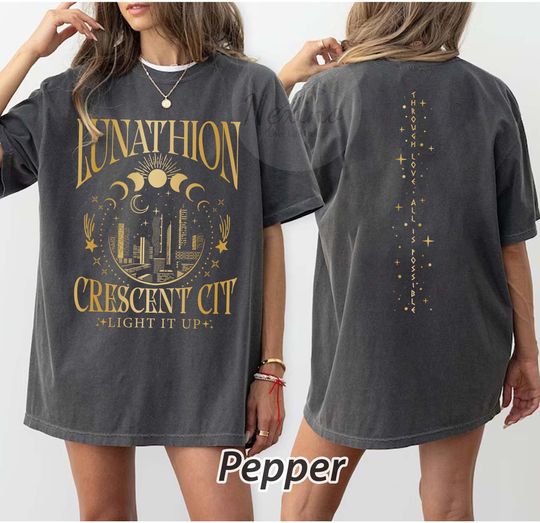 Lunathion Crescent City T-shirt, Vintage T-Shirt for Women