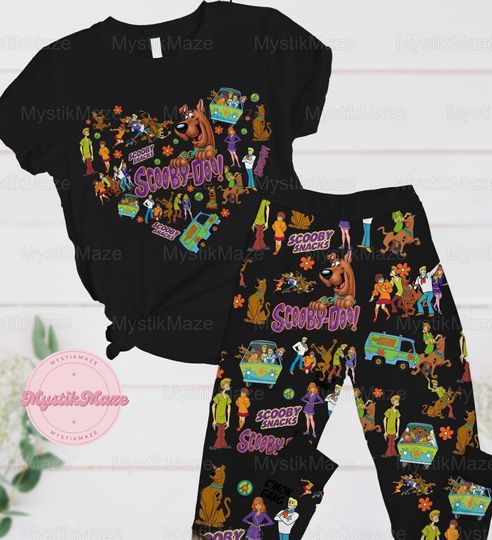 Scooby Doo Pajamas Set, Scooby Doo Tshirt, Scooby Doo Pajamas Family