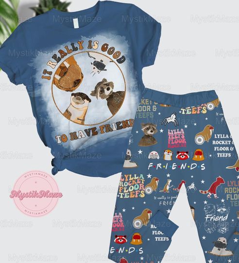 Guardians Of The Galaxy Pajamas Set, Rocket Lylla Holiday Pajamas