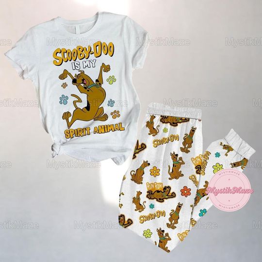Scooby Doo Pajamas Set, Scooby Doo Womens Pajamas, Scooby Doo