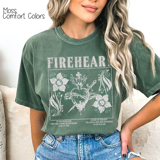 Fireheart T-shirt, SJM Merch, Bookish Merch, Acotar T-shirt