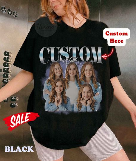 Discover Custom Bootleg Rap Tee, Custom Photo - Vintage Graphic 90s T-shirt