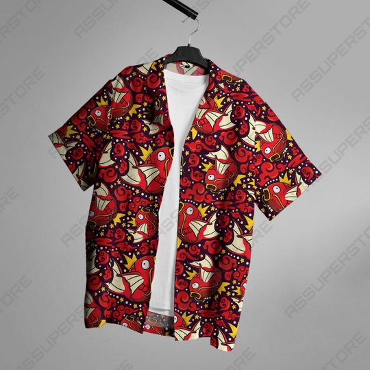 Magikarp Hawaiian Shirt Magikarp Button Up Shirt Gift