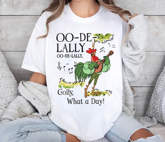 Vintage Alan A Dale Rooster Bard - Oo De Lally Golly What A Day Shirt