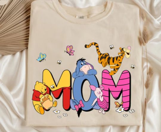Winnie The Pooh US Shirt, Disney Mother Beige T-SHIRT