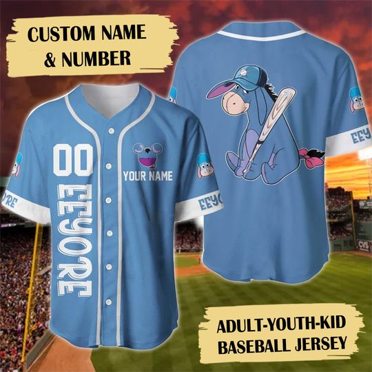 Personalized Donkey Baseball Player Baseball Jersey, Magic World Jersey