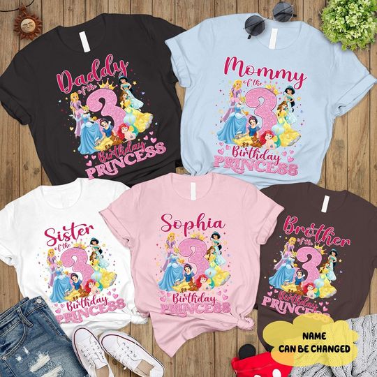Disneyland Princess Birthday Girl Shirt, Princess Birthday Shirt