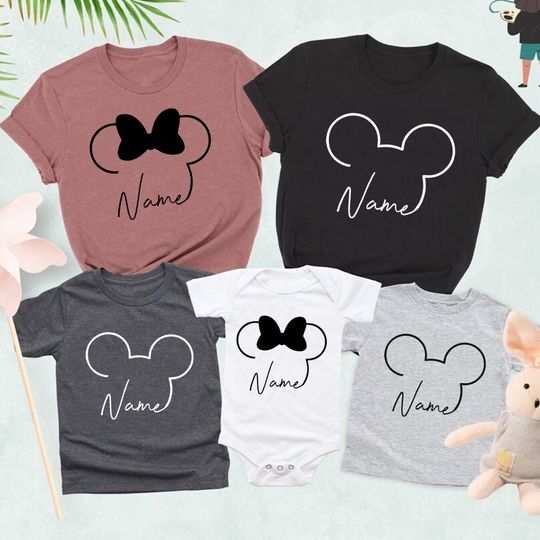 Personalized Disneyland Shirt, Customize Disney Trip T-shirt, Mickey Mouse With Name