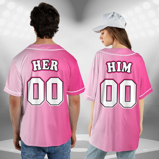 Personalized Couple Baseball Jersey, Custom Matching Couple Jersey