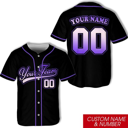 Personalized Team Name And Number Baseball Jersey, Custom Baseball Jersey Shirt
