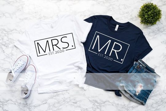 Mr and Mrs Shirt, Mr and Mrs, Just Married Shirt, Honeymoon Shirt, Wedding Shirt