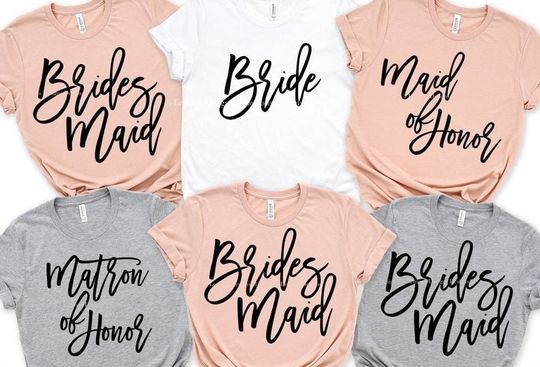 Bridesmaids Shirt, Bridesmaid custom tshirts, Wedding Custom Shirts, Maid of Honor Shirt