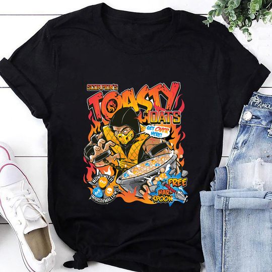 SCORPION Mortal Kombat Parody Toasty Video Game T-Shirt, Mortal Kombat Game Shirt