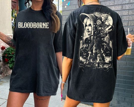 Fans Game 2024 Shirt, Bloodborne - Hunter And Lamp Messengers Shirt, Vintage 90s Bloodborne Tee, Fans Gift