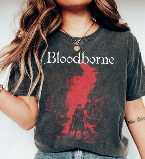 Bloodborne Vintage Shirt, Souldbone Bloodborne Shirt, Bloodborne Gaming Shirt, Bloodborne Hunter Shirt, Trendy 2024 Shirt