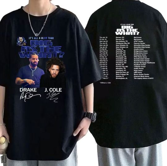 Drake J Cole Tour 2024 T-Shirt | Vintage Unisex T-Shirt | Gift For Her For Him