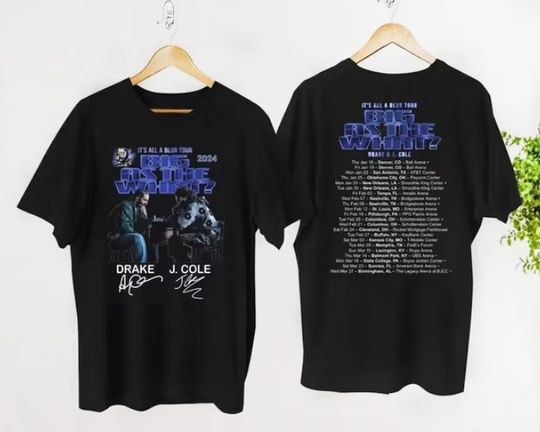 Drake J Cole Tour 2024 Unisex Shirt, Drake J Cole Fan Gift Shirt, Rap Music Tee