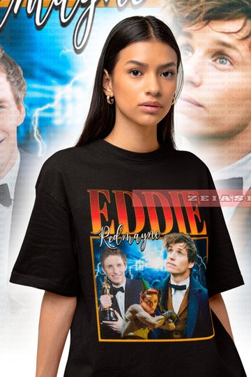 Retro Eddie Redmayne Tee, Eddie Redmayne Fan Merch