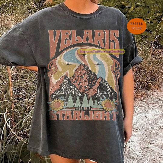 Velaris City Of Starlight Comfort Colors Shirts, Unisex House Of Wind Book Clothing