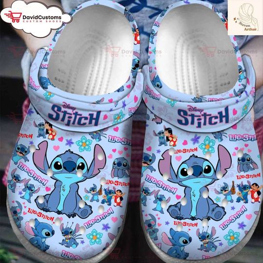 Funny Lilo Stitch Themed Cartoon Inspired Unique Comfy Disney Clogs