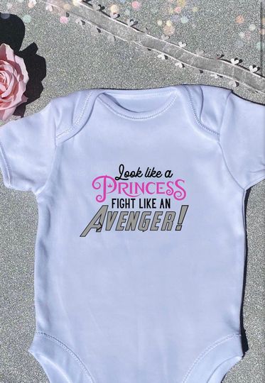 Unisex Marvel Avengers, Disney Princess  baby vest