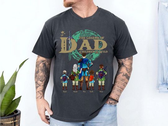 Personalized The Legend Of Dad T-Shirt, Zelda Dad Shirt, Zelda Link Shirt