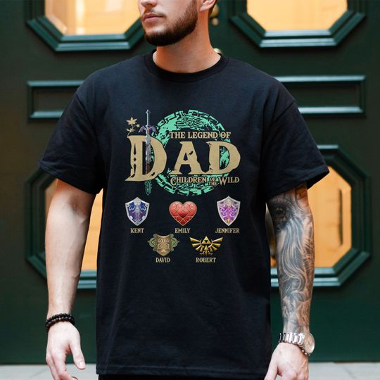 Personalized The Legend Of Dad Shirt, Zelda Dad Shirt, Custom Zelda Shirt