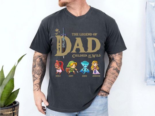 Personalized The Legend Of Dad Shirt, Zelda Dad Shirt, Custom Zelda Shirt