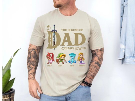 Personalized The Legend Of Dad T-Shirt, Zelda Dad Shirt, Zelda Link Shirt