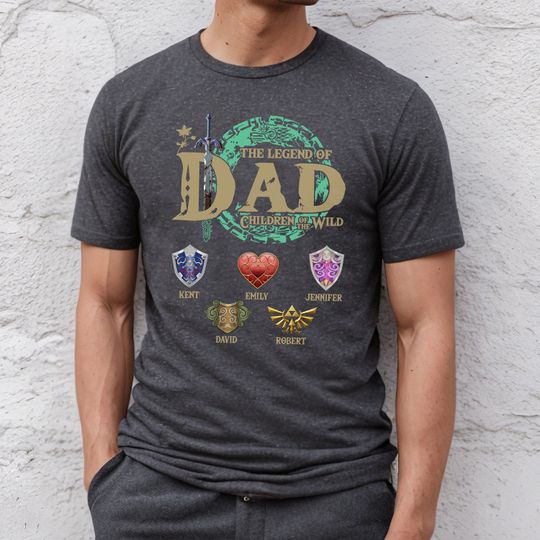Personalized The Legend Of Dad Shirt, Zelda Dad Shirt, Custom Zelda Shirt