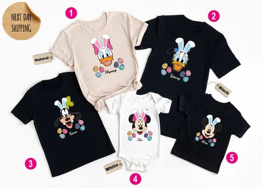 Custom Disney Easter Vacation Family Egg T-Shirts, Personalized Disney Easter Mickey And Friends Shirt