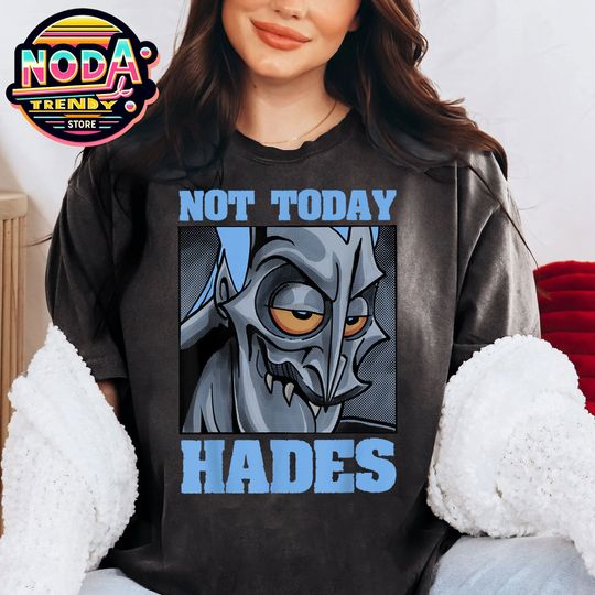 Disney Villains Hercules Not Today Hades Mineral Wash T-shirt