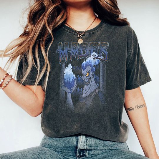 Retro Disney Hercules Hades Villains Mineral Wash T-shirt