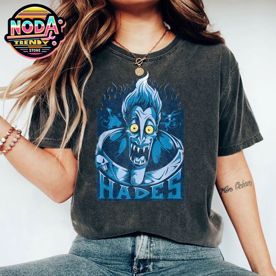 Retro Disney Villains Hercules Hades Pain Panic Mineral Wash T-shirt