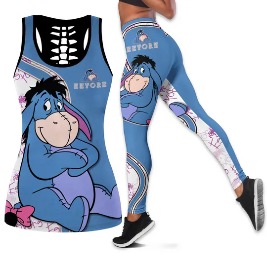Disney Eeyore Women's Cutout Tank Top Leggings Set