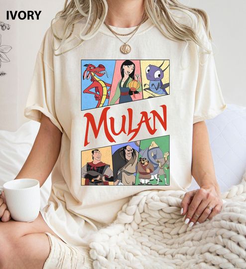 Disney Mulan Characters Retro 90s Shirt, Mulan, Mushu T-Shirt