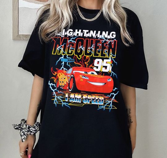 I Am Speed - Lightning Mcqueen Thunder Lightning Shirt, Disney Car Land Shirt