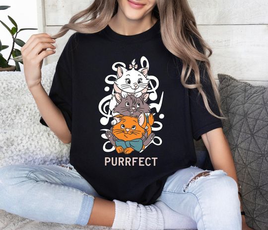 LovelyThe Aristocats Thomas Duchess and Marie Purrfect Shirt