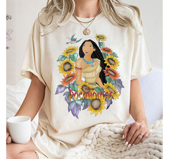 Surrounded By Sunflowers Pocahontas Princess Shirt, Pocahontas Flower Tee