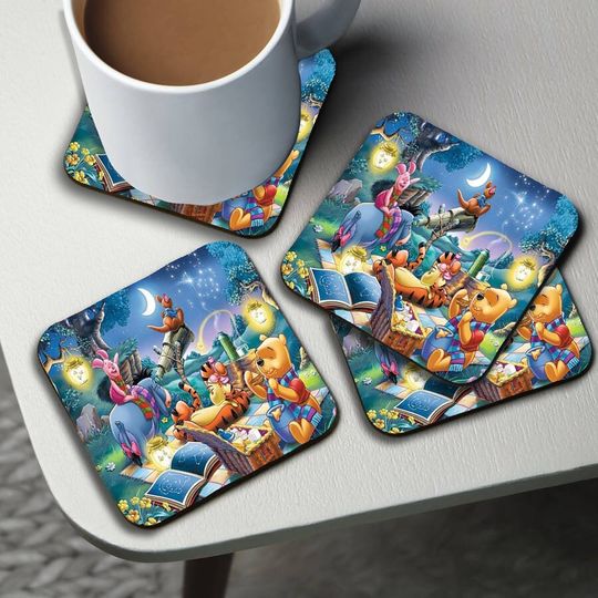Disney Picnic with Winnie the Pooh & his friends Coasters