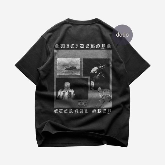 Premium Suicideboys Back T-Shirt - Eternal Grey Album Shirt - Suicideboys New Album Shirt