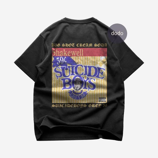 Premium Suicideboys Back T-Shirt - Big Shot Cream Soda Album T-Shirt