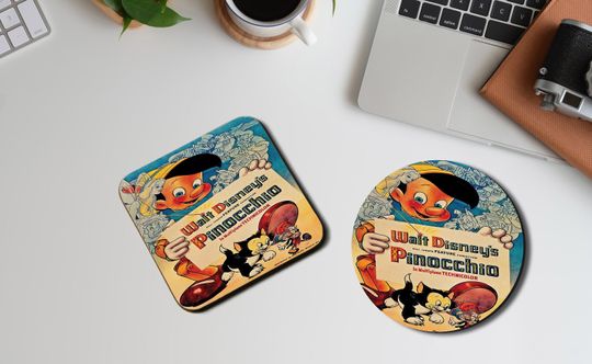 Disney Vintage Pinocchio Poster Coasters