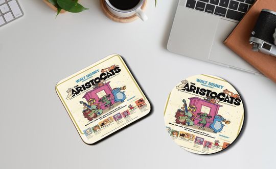 Disney Vintage The Aristocats Coasters