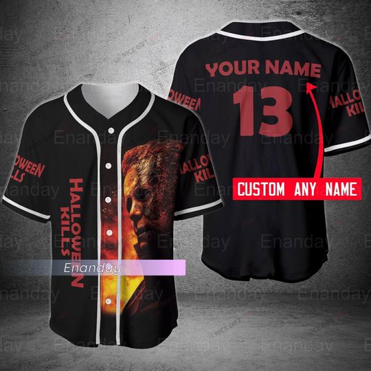Michael Myers Jersey, Custom Horror Movie Jersey, Michael Myers