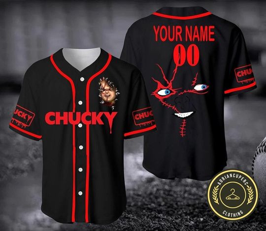 Chucky Shirt, Custom Chucky Baseball Jersey, Chucky Doll Jersey
