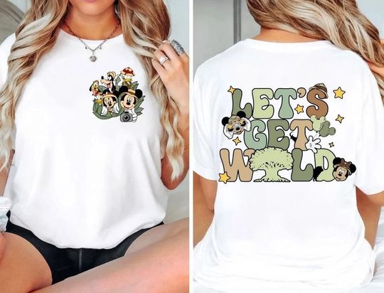 Let's Get Wild Disney Shirt Safari Adventure with Mickey & Friends Shirt