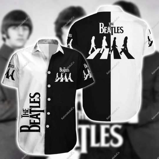 The Beatles Hawaiian Shirt, Abbey Road Button Up Shirt, The Beatles Summer Shirt