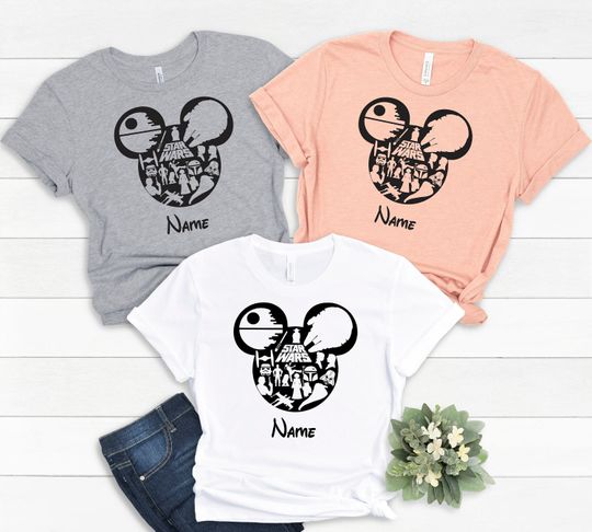 Personalized Disney Matching Shirts, Disney Shirt, Star Wars Fan Shirt, Mickey Shirt, Star Wars Family Shirt
