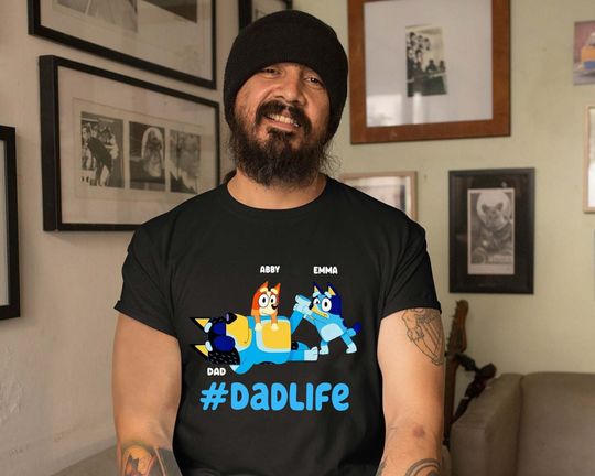 Personalzied BlueyDad Dad Shirt, Gift for Father's day